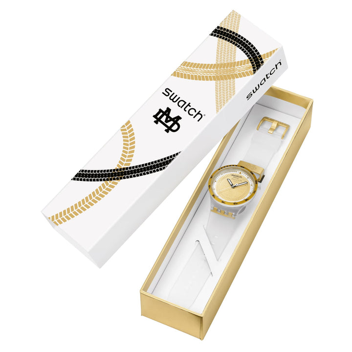 Orologio Unisex Swatch G-TURN Big Bold Oro SB05K105