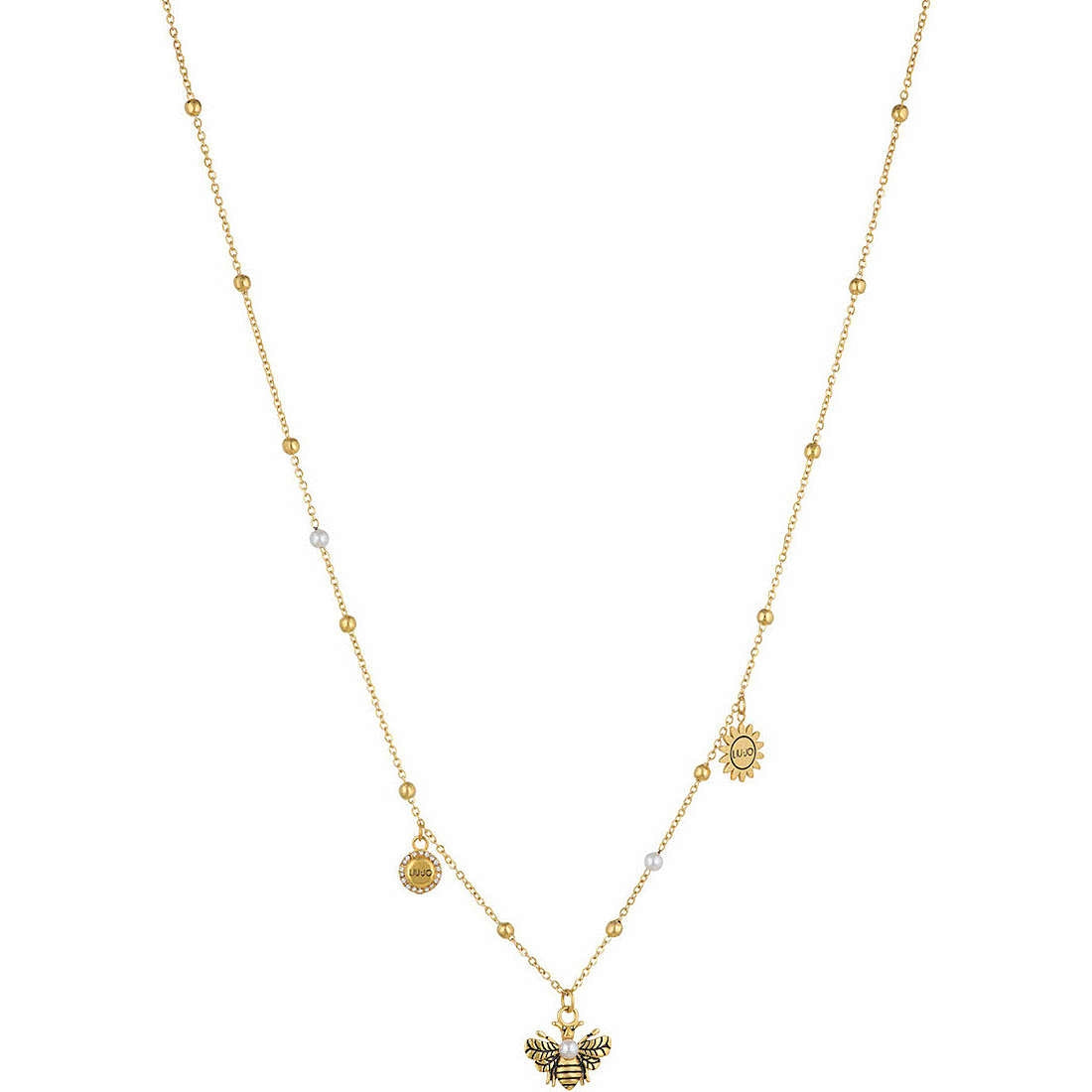 Collana Donna Liu Jo Acciaio Dorato Ape Perla Tropical Dream LJ1630