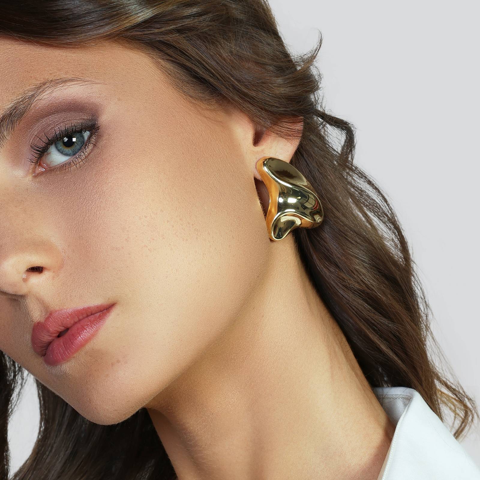 Orecchini Donna Unoaerre 1AR Bronzo Dorato Liscio 581458