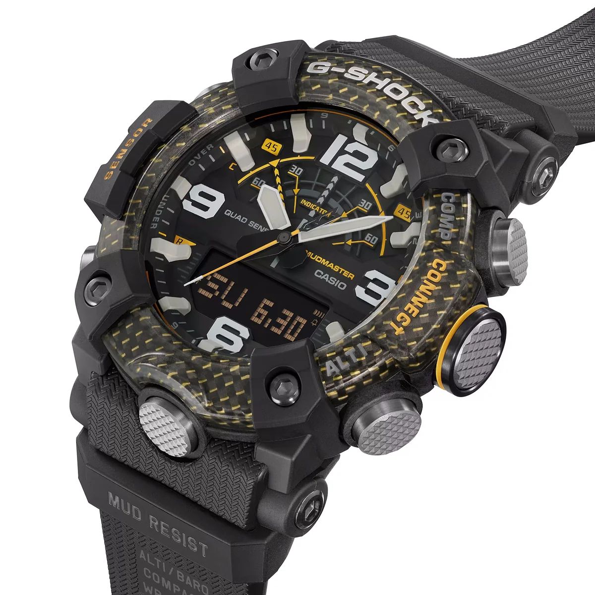 Orologio Uomo Casio G-SHOCK Mudmaster Nero Giallo Emergenza GG-B100Y-1AER