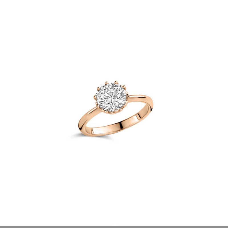 Anello Donna Liu Jo Acciaio Rosè Lucido Solitario Zircone Bianco LJ2583M10CV