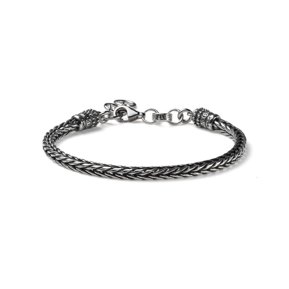 Bracciale Uomo Maria Cristina Sterling Argento 925 Catena Spigata Brunita G3491