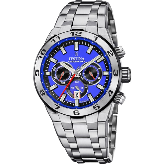 Orologio Uomo Festina Crono Bike Blu Violetto Nero Acciaio 10 ATM F20670/3