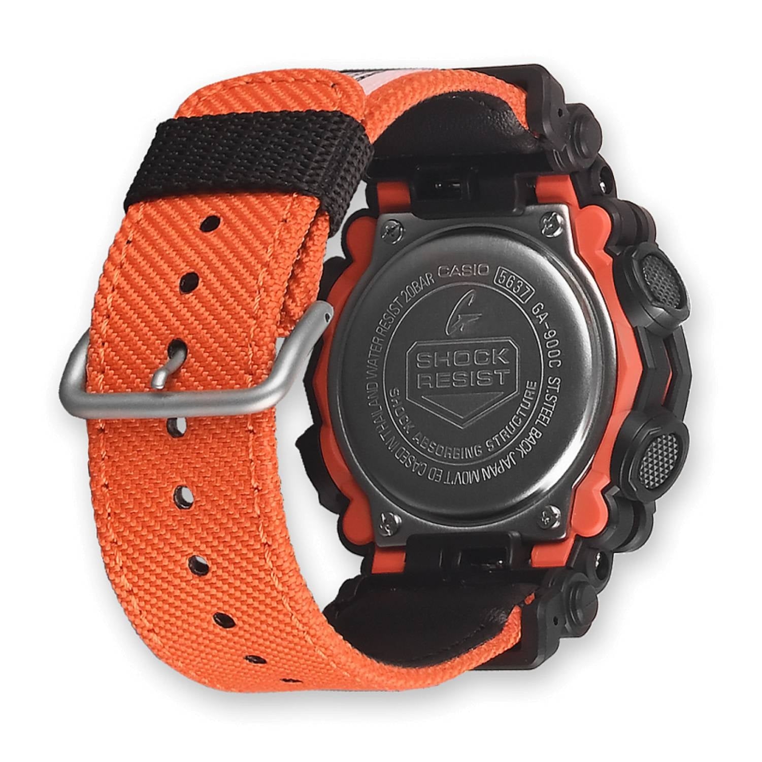 Orologio Uomo Casio G-SHOCK GA-900C-1A4ER DIGITALE ANALOGICO Nero Arancione