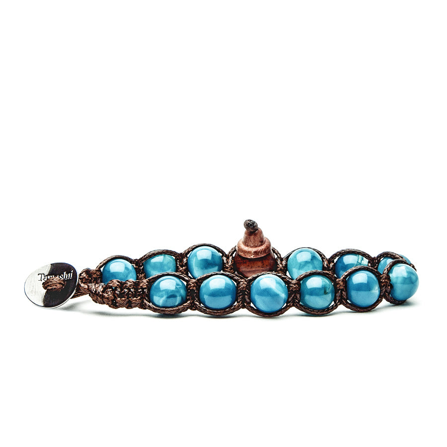 Bracciale Uomo Tamashii Pietra Agata Blue Sky Biglie Porta Fortuna BHS900-210
