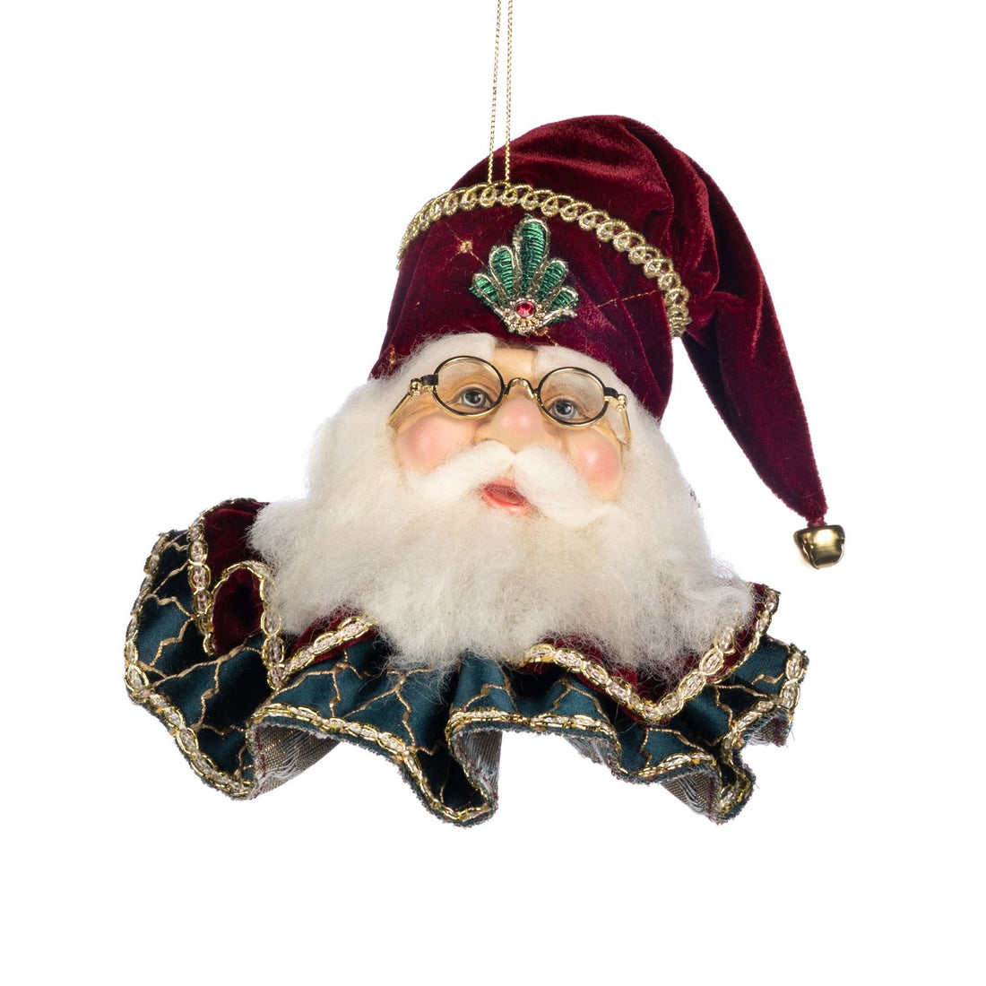 Testa Babbo Natale Natalizia Goodwill Artigianale Pupazzo Scultura Altezza 17 cm J60007