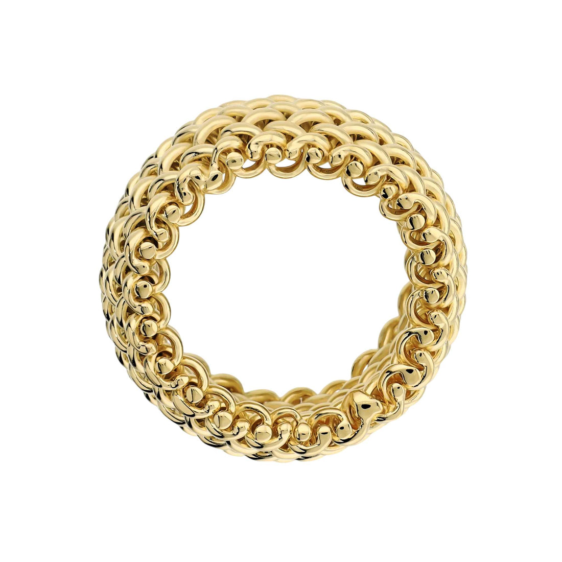 Anello Donna Etrusca Bronzo Dorato Fascia Chicco Di Riso WSET01013.YG-18
