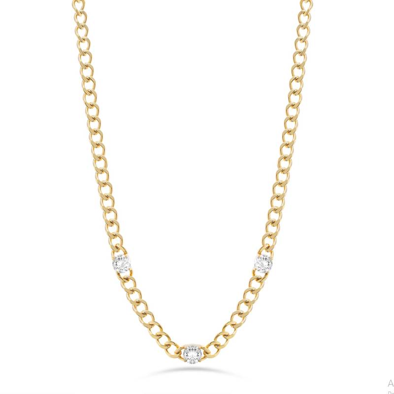 Collana Donna Liu Jo Acciaio Dorato Groumette Catena Zirconi Bianchi LJ2299