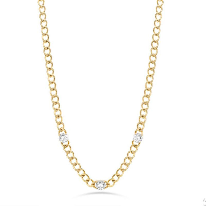 Collana Donna Liu Jo Acciaio Dorato Groumette Catena Zirconi Bianchi LJ2299