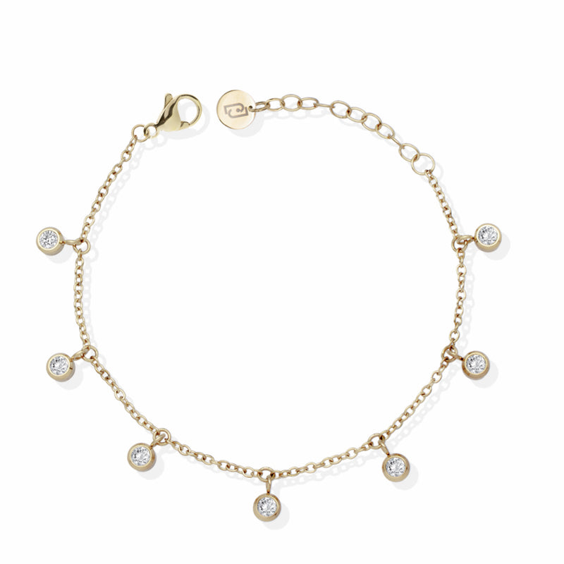Bracciale Donna Acciaio Dorato  Liu jo Con Zirconi LJ2924