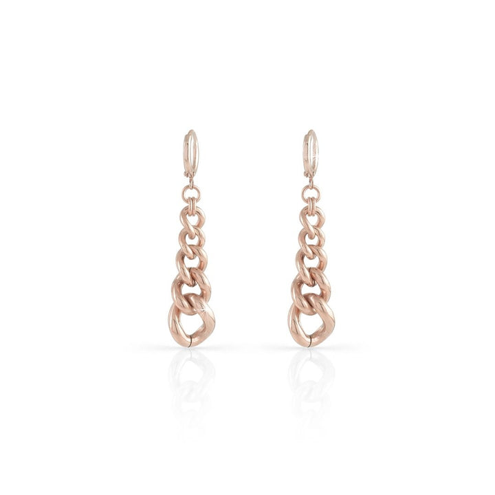 Orecchini Donna Unoaerre Bronzo Rosato Catena Groumette Pendenti 484703