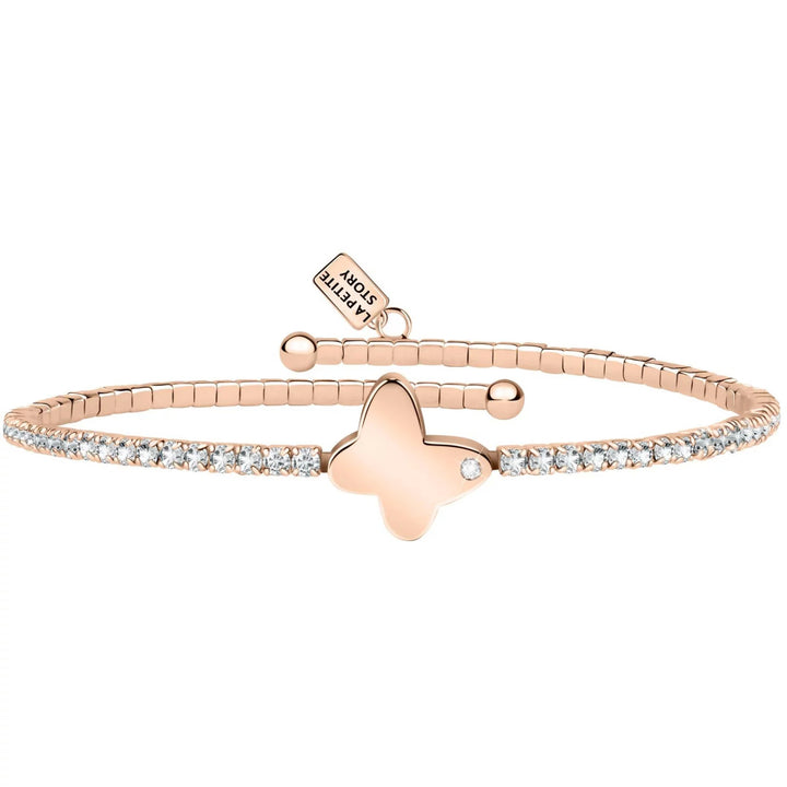 Bracciale Donna La Petite Story Ottone Pvd Rosa E Zirconi Bianchi LPS05ASE06