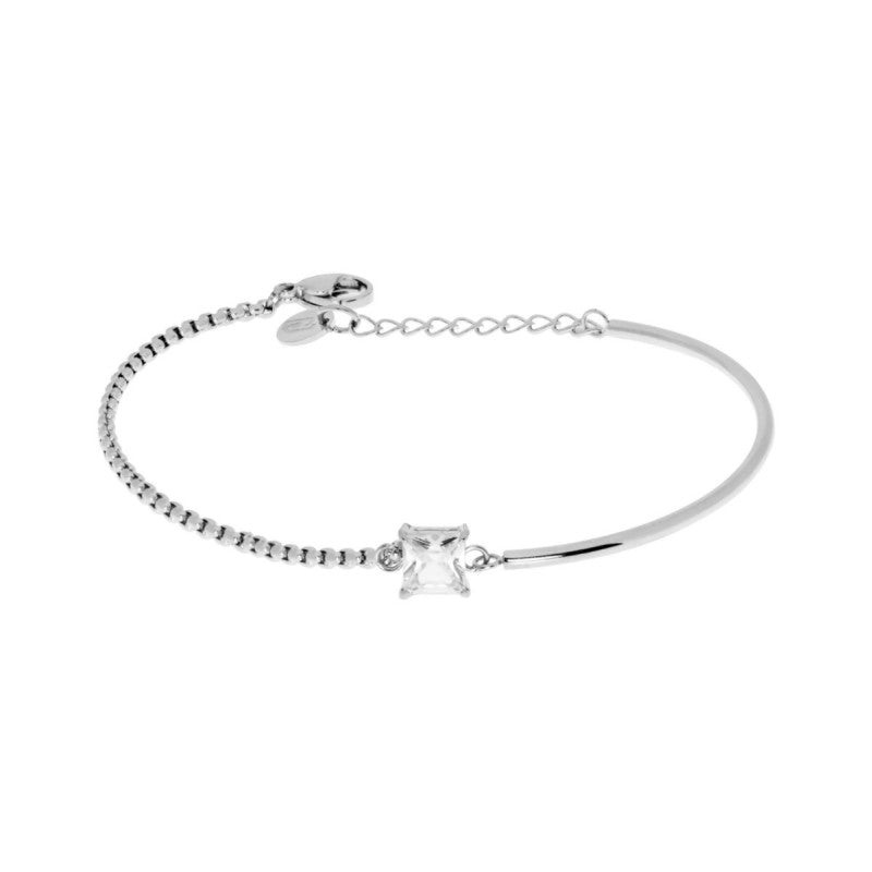 Bracciale Donna Liu Jo Acciaio  Semirigido Punto Luce Zircone Bianco LJ2536