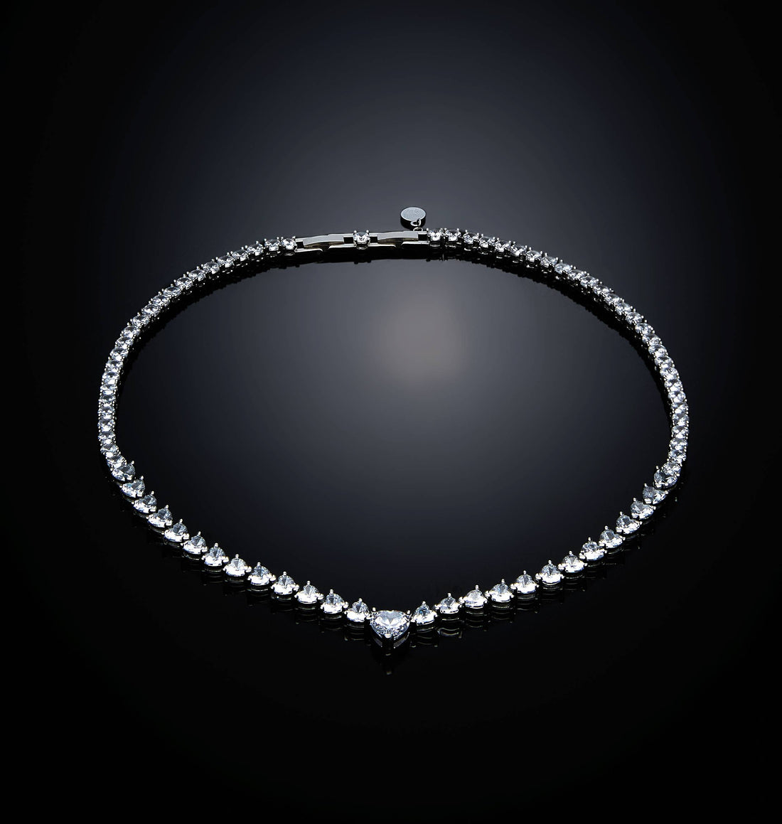 Collana Donna Chiara Ferragni Acciaio Zirconi Bianchi Cuore Piccolo J19AVG07