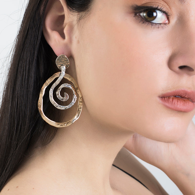 Orecchini Donna Nemoris Hypno Vortice Argento 925 Bronzo Rosè HOS02