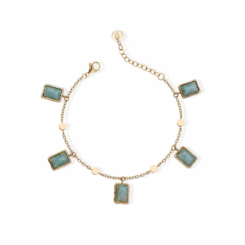 Bracciale Donna Liu Jo Acciaio Dorato Pietre Verdi LJ2859
