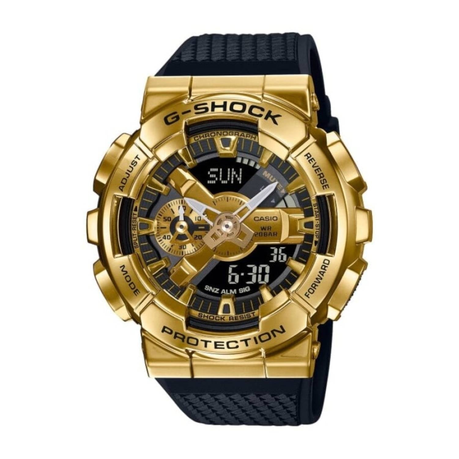 Orologio Uomo Casio G-SHOCK Gomma Acciaio Dorato Quarzo Solo Tempo GM-110G-1A9ER