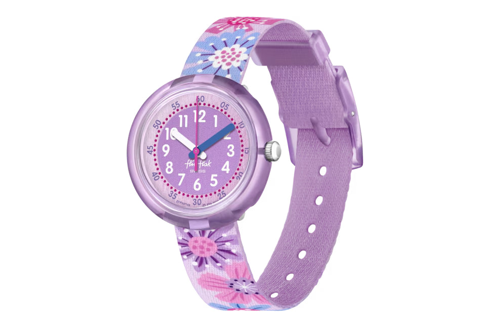 Orologio Bambina Swatch Flik Flak Flower Chaos Rosa Fiori ZFPNP149