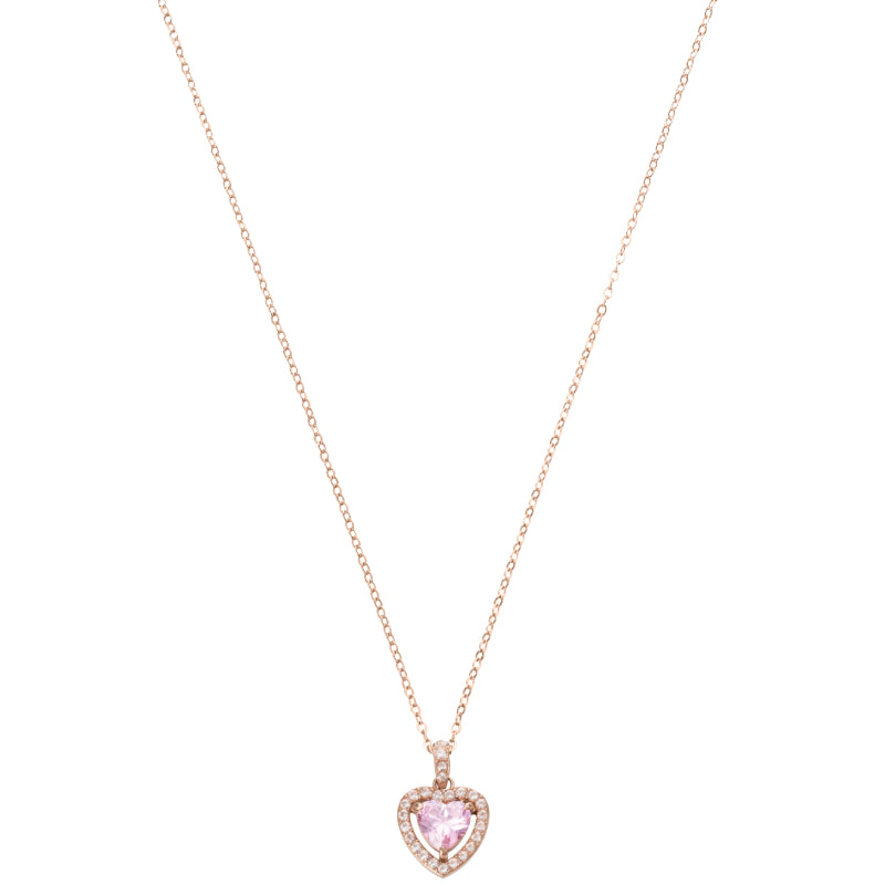 Collana Donna Liu Jo Acciaio Rosè Catena Rollò Punto Luce Zircone Rosa LJ2122