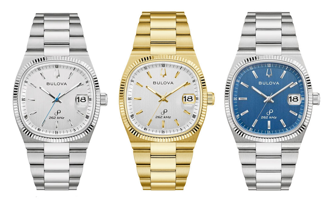 Orologio Uomo Bulova Super Seville Dorato Bianco 262 kHz Data 97B223