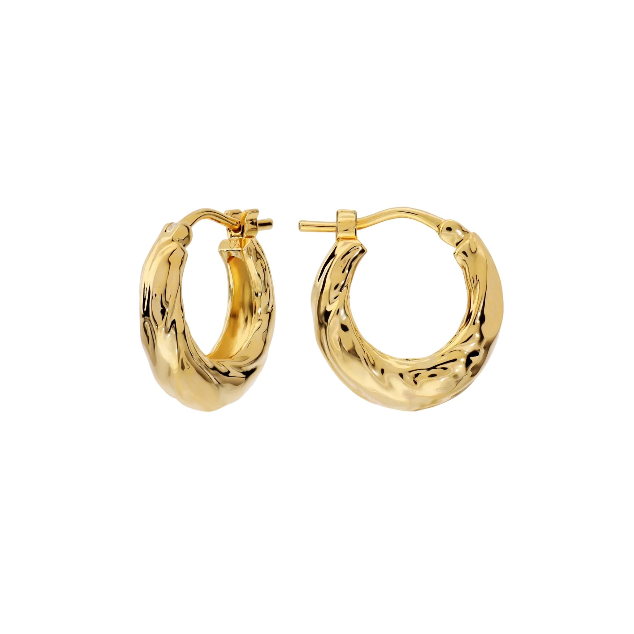 Orecchini Donna Etrusca Cerchi Bronzo Dorato Oro 18 KT WSET00953.YG