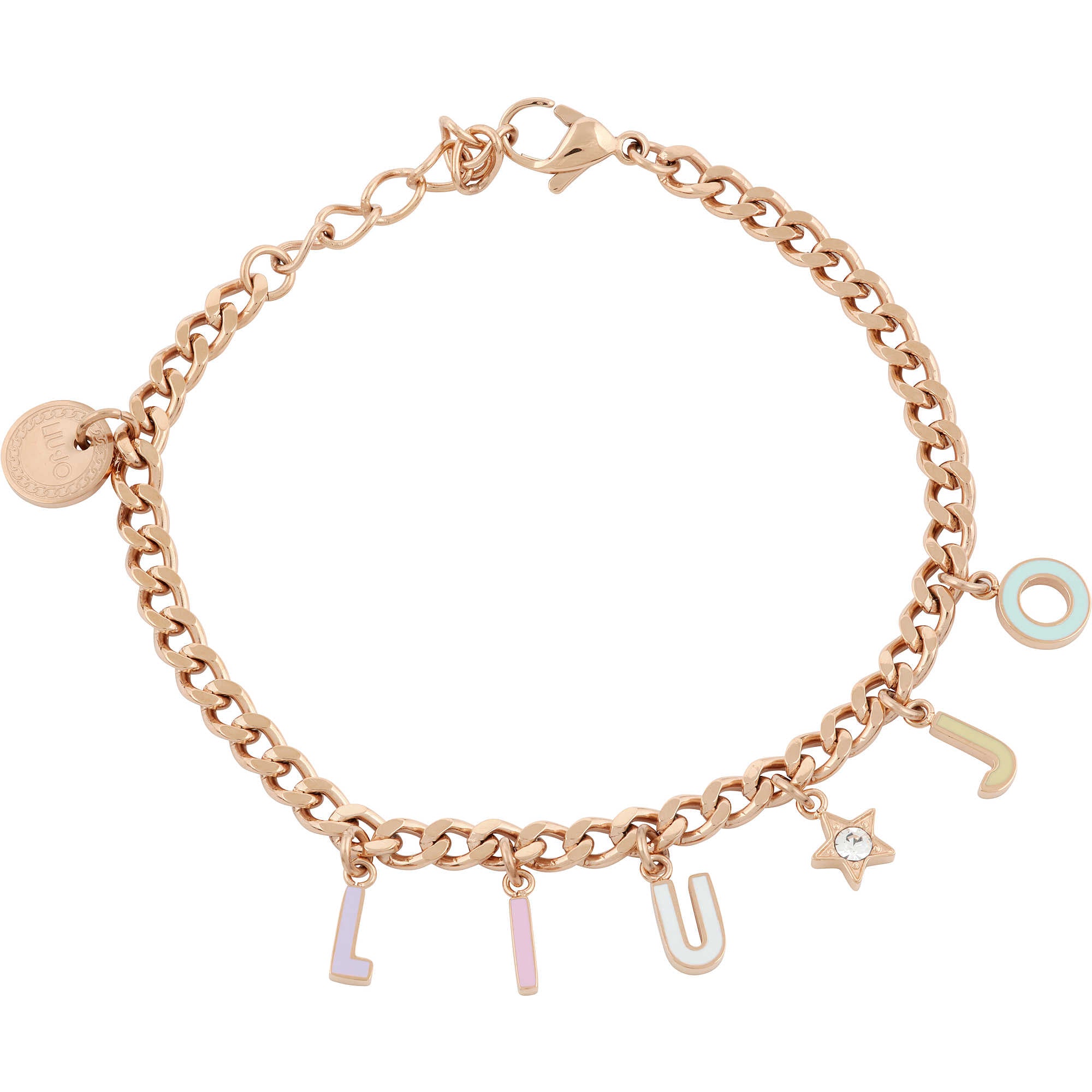 Bracciale Donna Liujo Catena con pendenti Acciaio Brilliant LJ1724