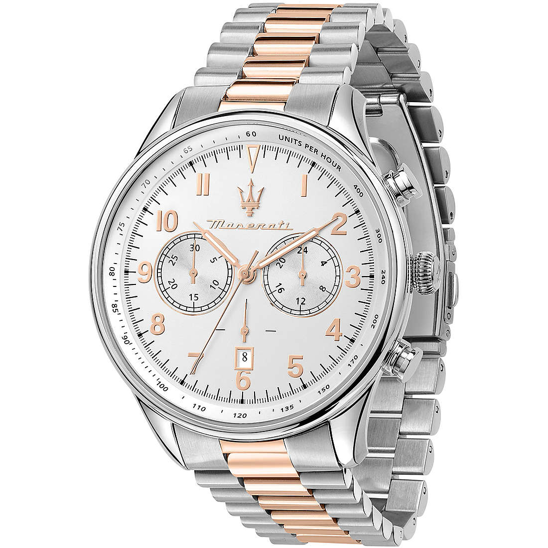 Orologio Uomo Maserati Cronografo Acciaio Quadrante Analogico Bianco R8873646002