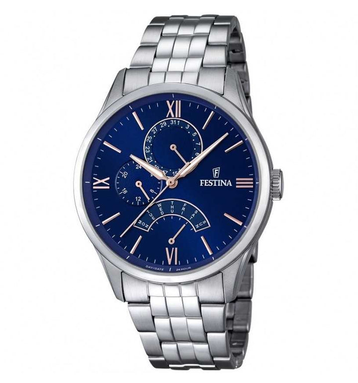 Orologio Uomo Festina Acciaio Quarzo Multifunzione Blu Rosè F16822/3