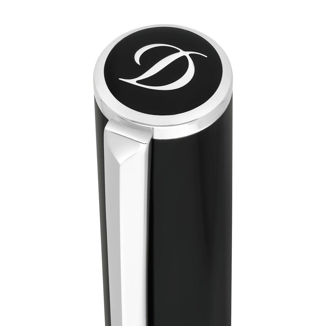 Penna Uomo Dupont Roller Biro Lucido Acciaio Lacca Nera 272200