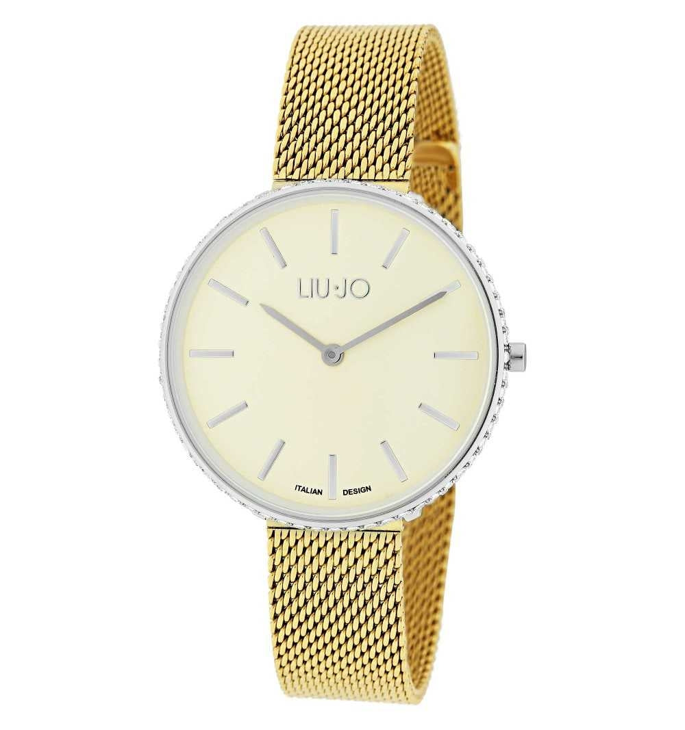 Orologio Donna Acciaio Liu Jo Glamour Globe Quarzo Solo Tempo Zirconi Dorato
