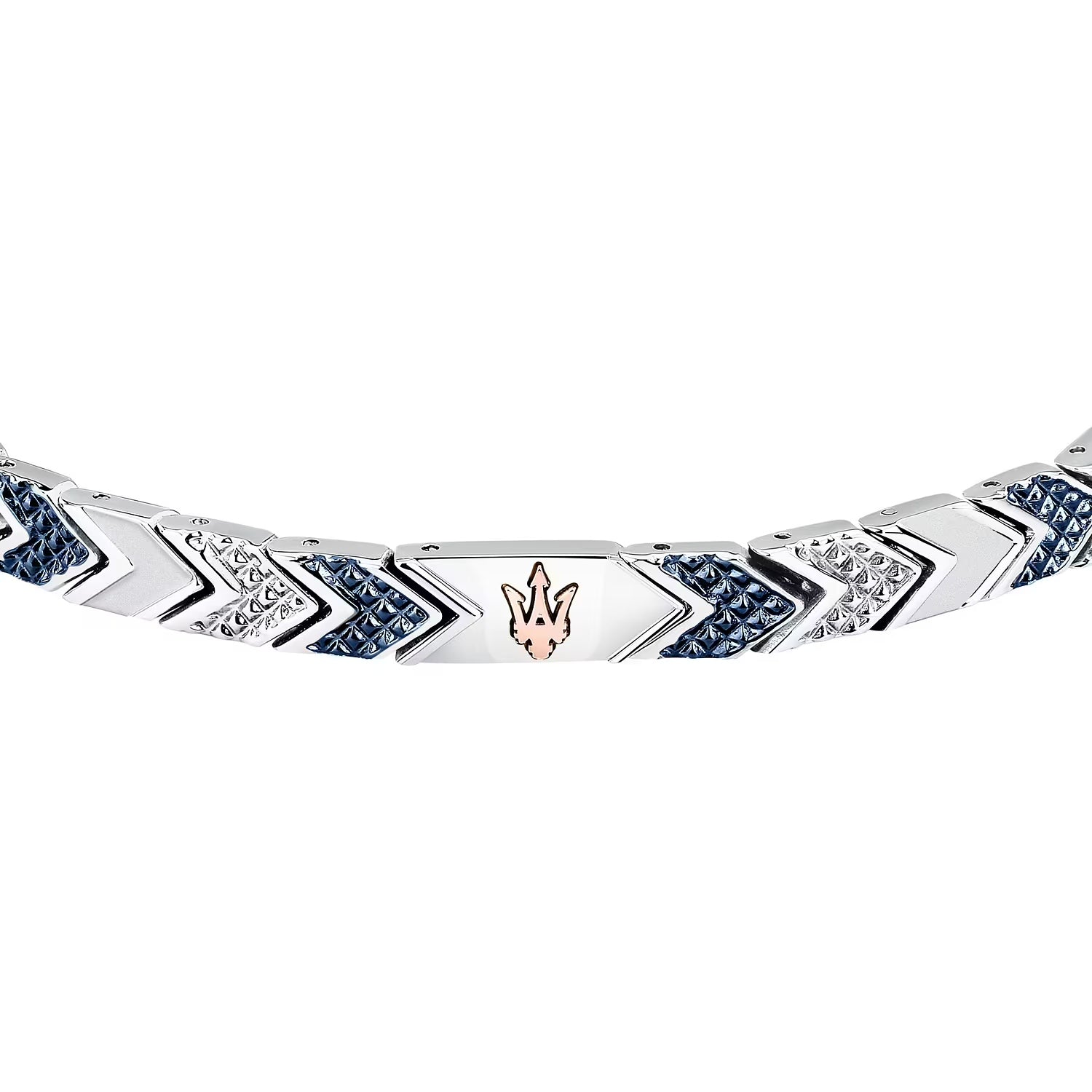 Bracciale Uomo Maserati Acciaio con Targhetta Centrale  e logo PVD Rosé JM225AVD88