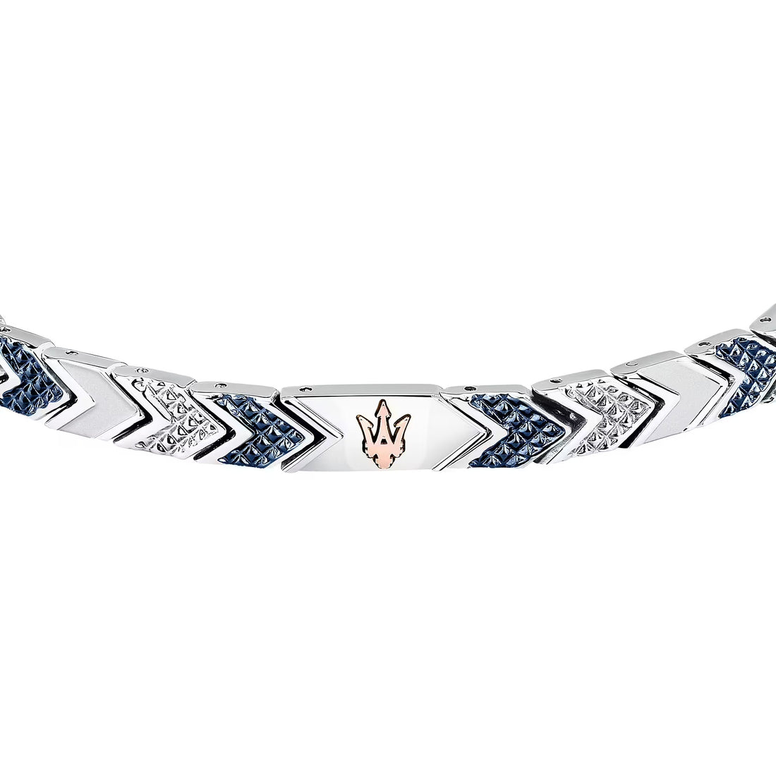 Bracciale Uomo Maserati Acciaio con Targhetta Centrale  e logo PVD Rosé JM225AVD88