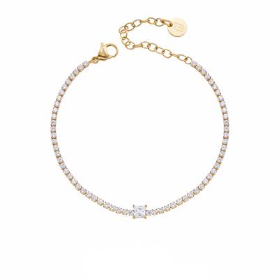 Bracciale Tennis Donna Liu Jo Acciaio Gold Zirconi LJ3034