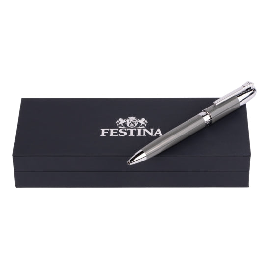 Penna Uomo Festina Acciaio Grigio Logo Biro FWS4110/H