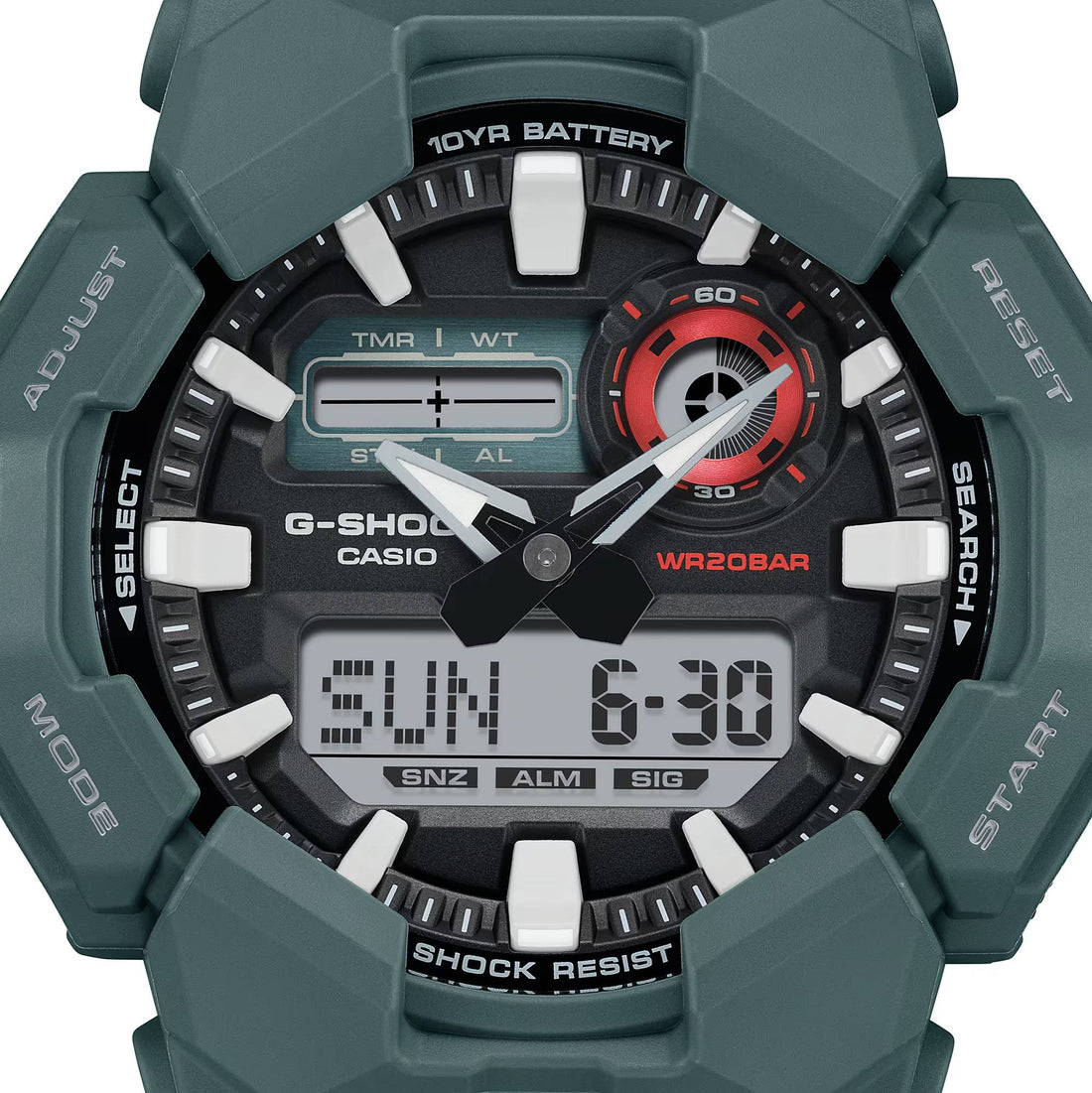 Orologio Uomo Casio G-SHOCK Blu Petrolio 10 Anni Batteria GA-010-2AER