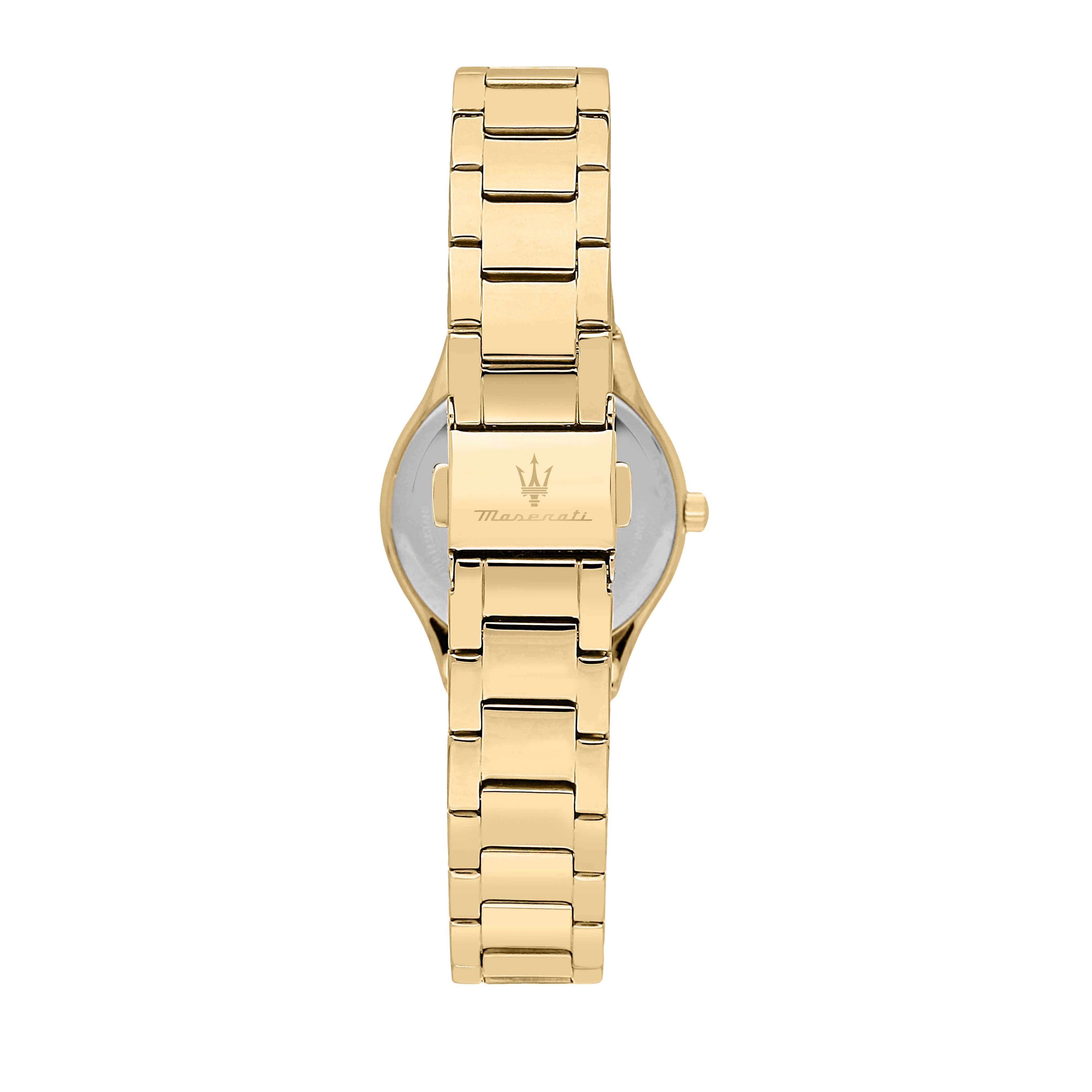 Orologio Donna Maserati Acciaio Dorato Quarzo Solo Tempo Zirconi R8853151501