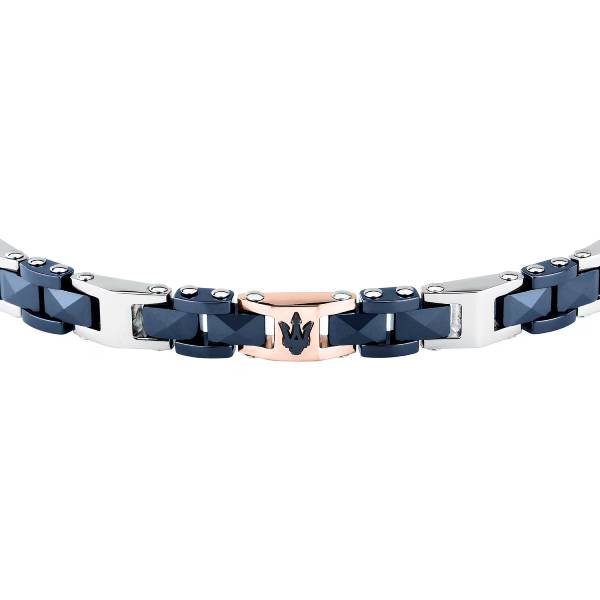 Bracciale Uomo Maserati Acciaio Ceramica Blu JM426ATZ97
