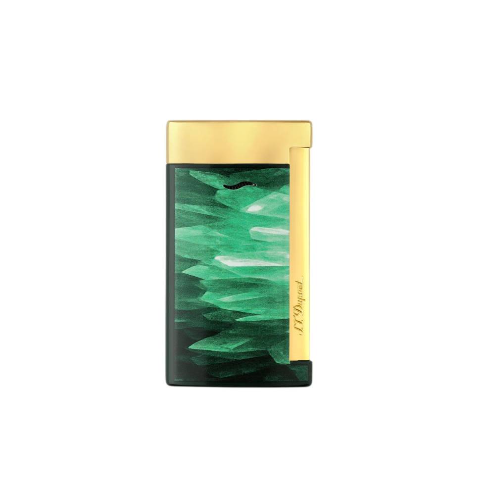 Accendino Uomo Dupont Acciaio Laccato Geodè Verde 027036