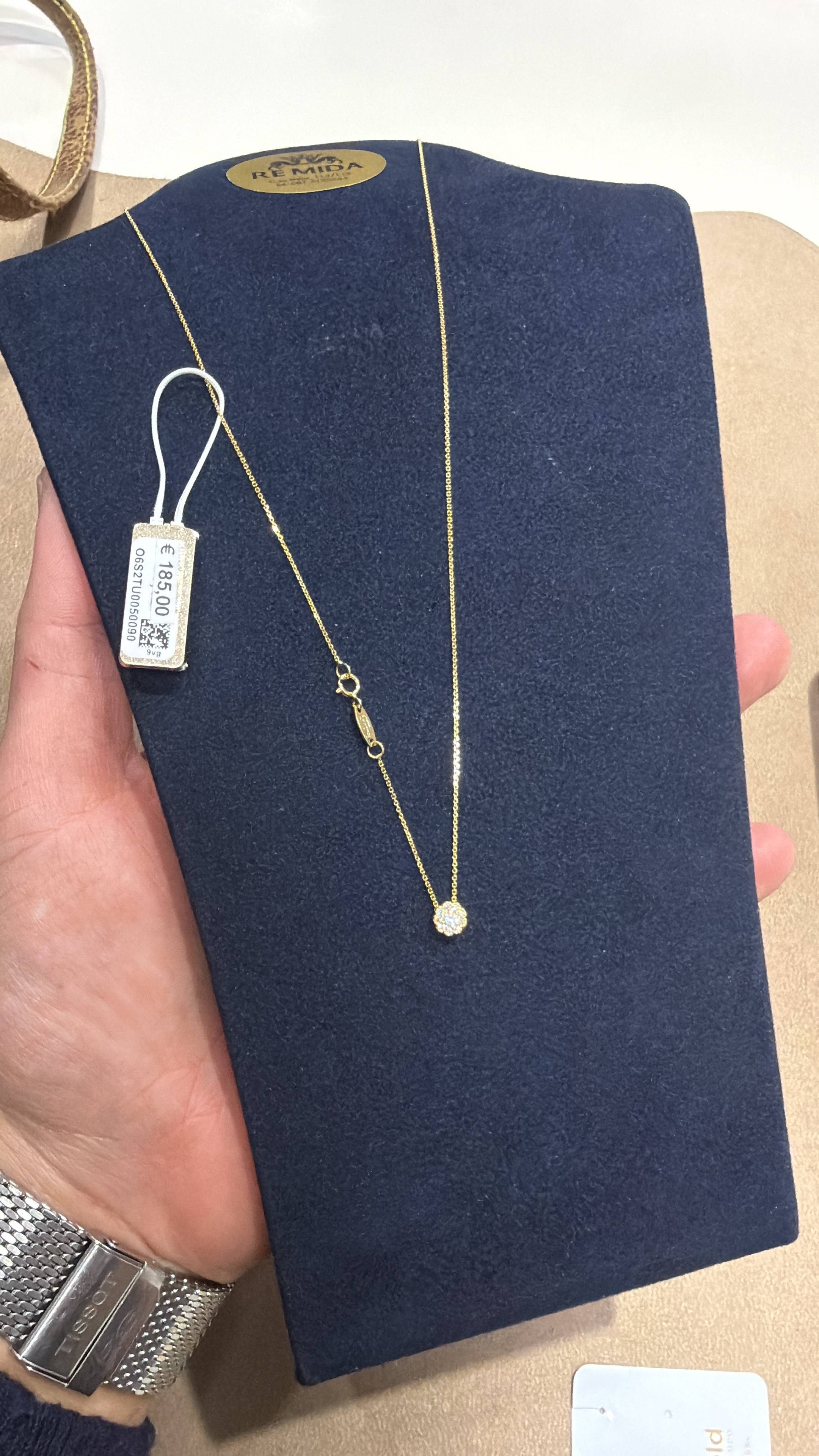 Collana Donna Re Mida Punto Luce Oro 9 KT