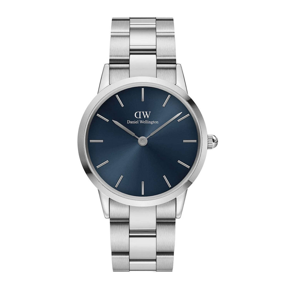 Orologio Uomo Daniel Wellington Blu Iconic Acciaio Link Lucido Cassa 36 mm