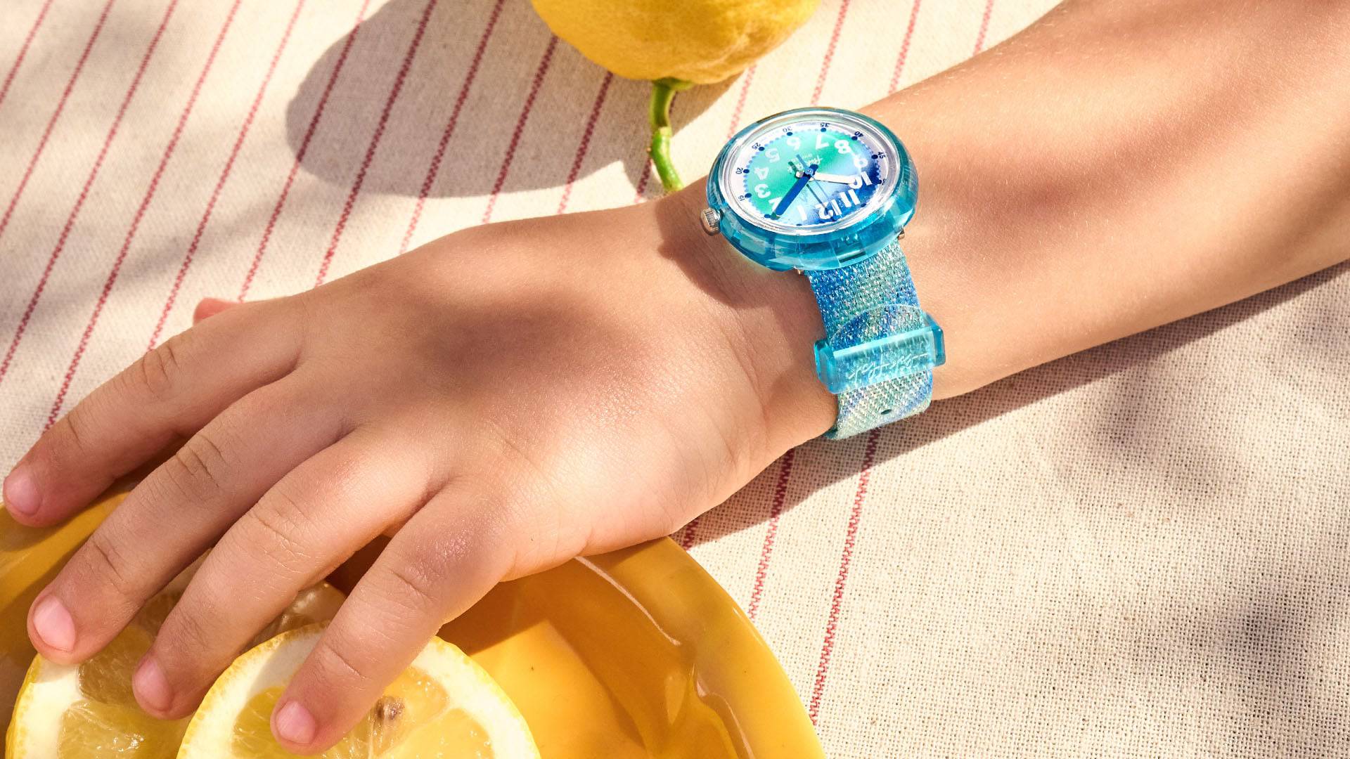 Orologio Bambina Swatch Flik Flak Frozen Rainbow Azzurro ZFPNP153