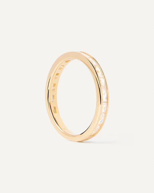 Anello Donna PDPaola Argento Dorato 925 Fascia Zirconi AN01-A05-12