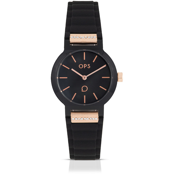 Orologio Donna OPS Quarzo Solo Tempo Gomma Rosè OPSPW-874-2450