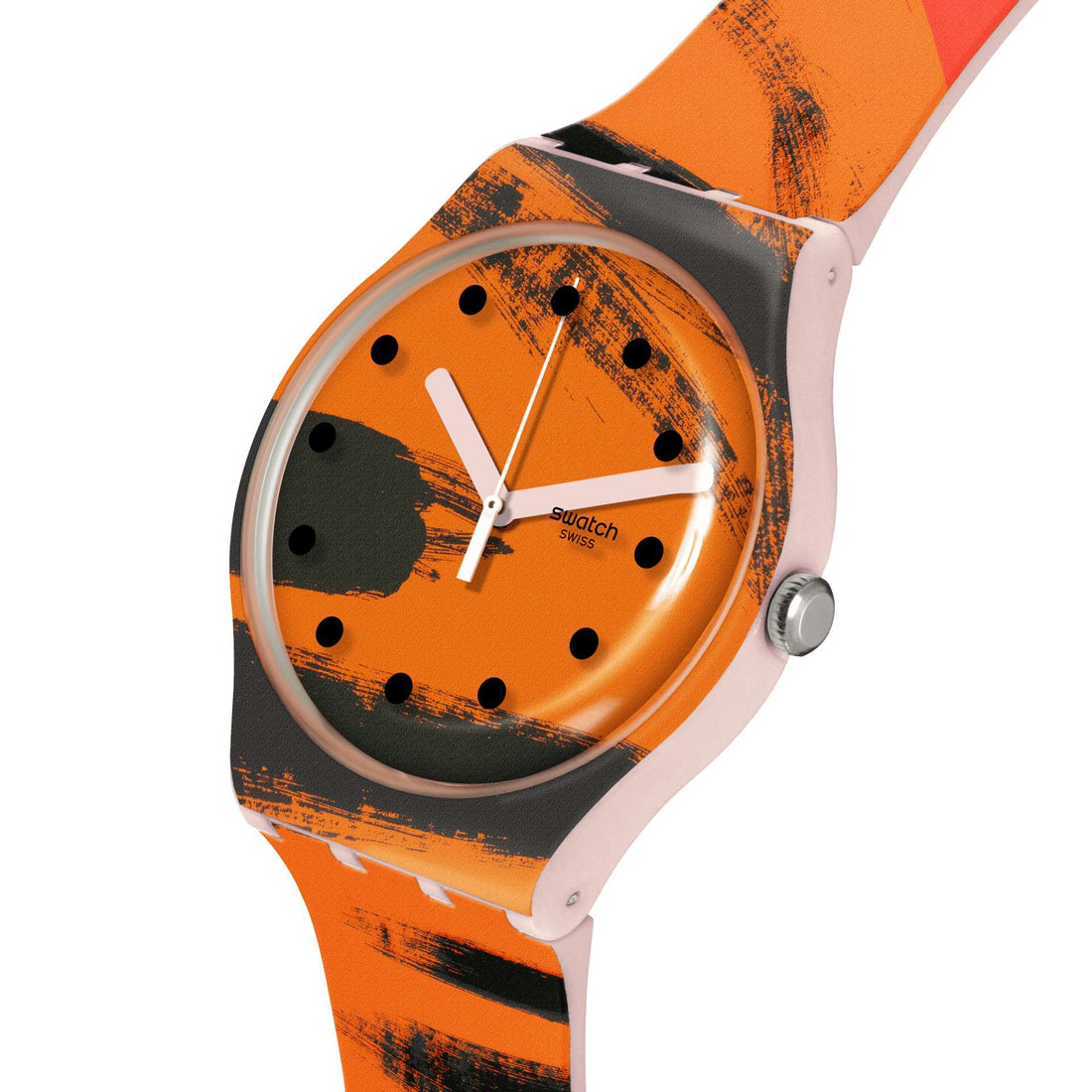 Orologio Unisex Swatch Barns-Graham's Orange And Red On Pink SUOZ362
