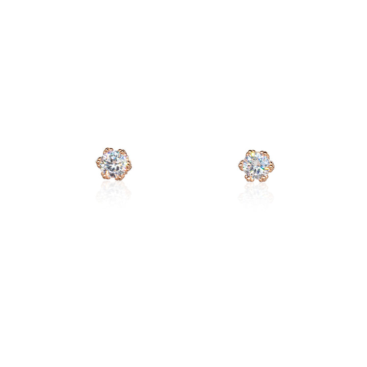 Orecchini Donna Re Mida Argento 925 A Lobo Con Zirconi Bianchi O024