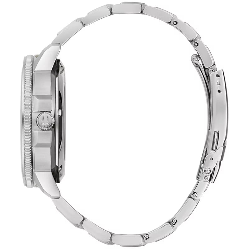 Orologio Uomo Bulova Automatico Marine Star Acciaio Satinato Lucido Nero 96A290