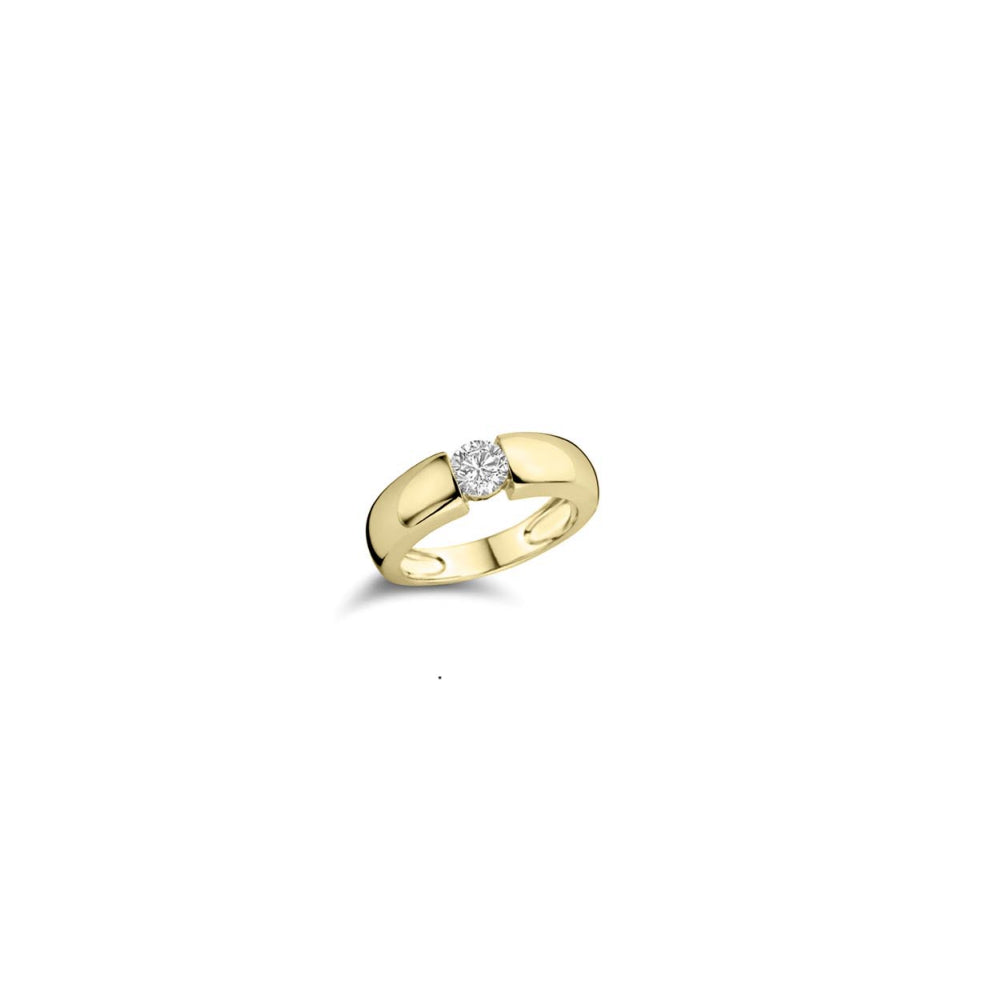 Anello Donna Liu Jo Acciaio Dorato Solitario Punto Luce Zircone LJ2589M16