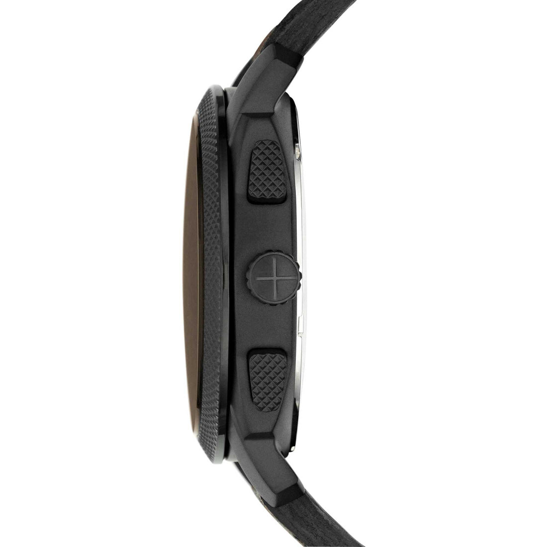 Orologio Uomo Acciaio Fossil Cronografo Quarzo Data Nero Pelle Marrone FS4656