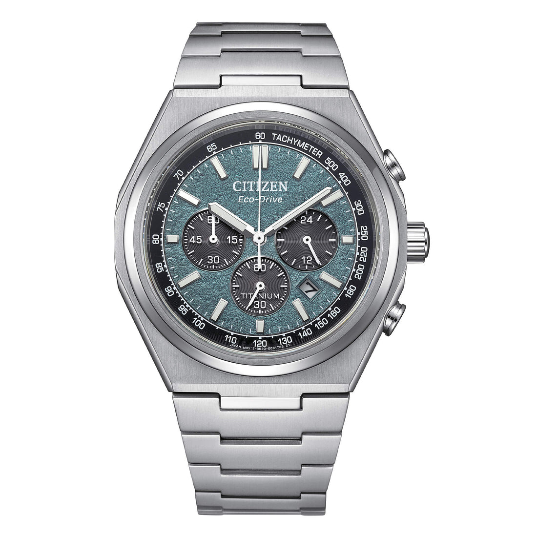 Orologio Uomo Citizen Eco-Drive Super Titanio Crono Verde Chiaro CA4610-85X