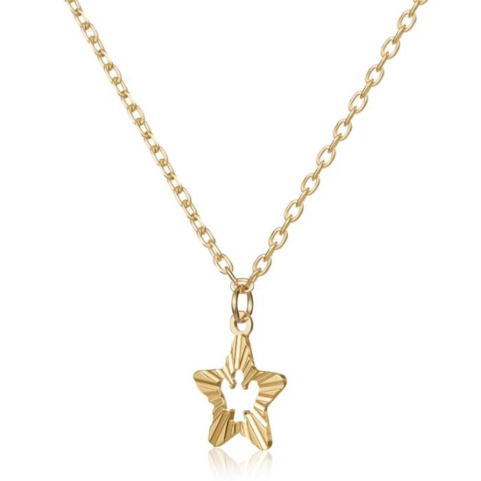 Collana Donna Roberto Giannotti Oro 9 Kt Stella Angelo Traforato NKT396